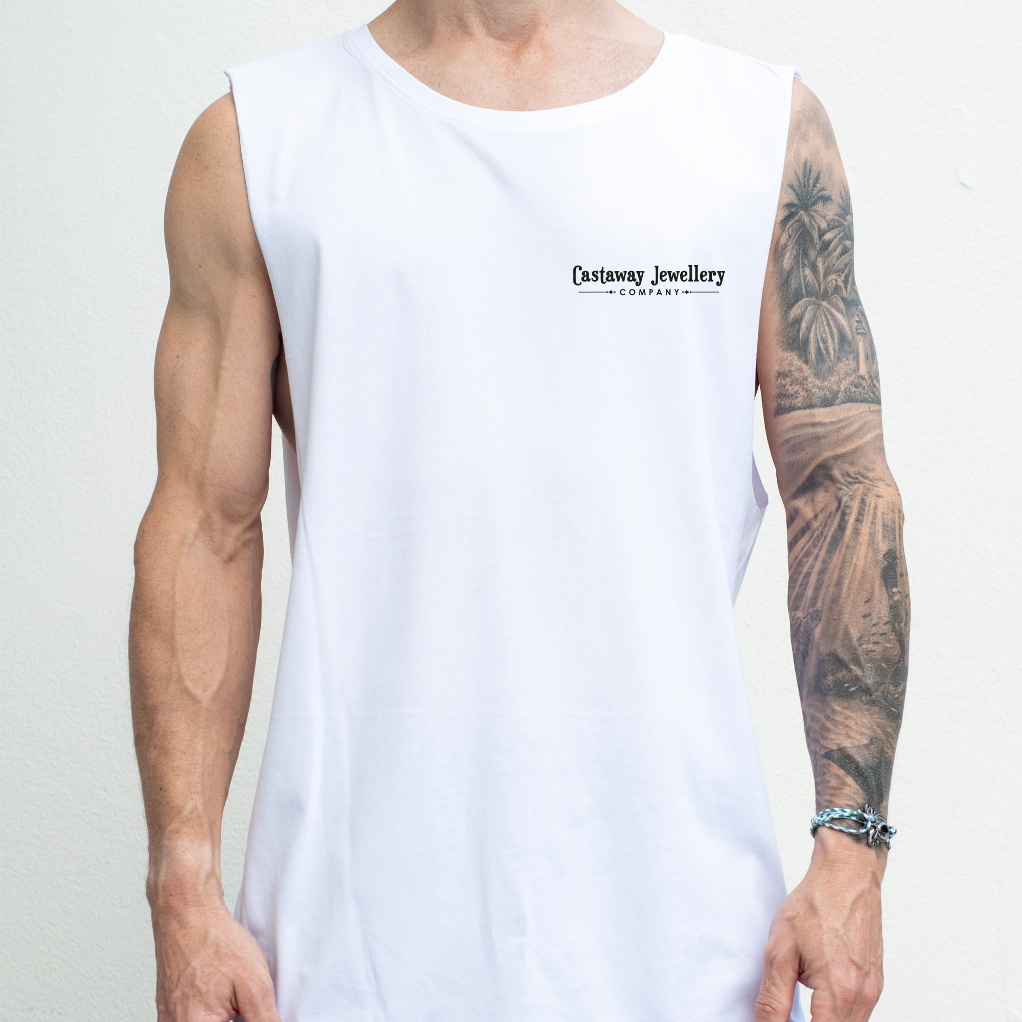 Crab Fight Club Singlet - White