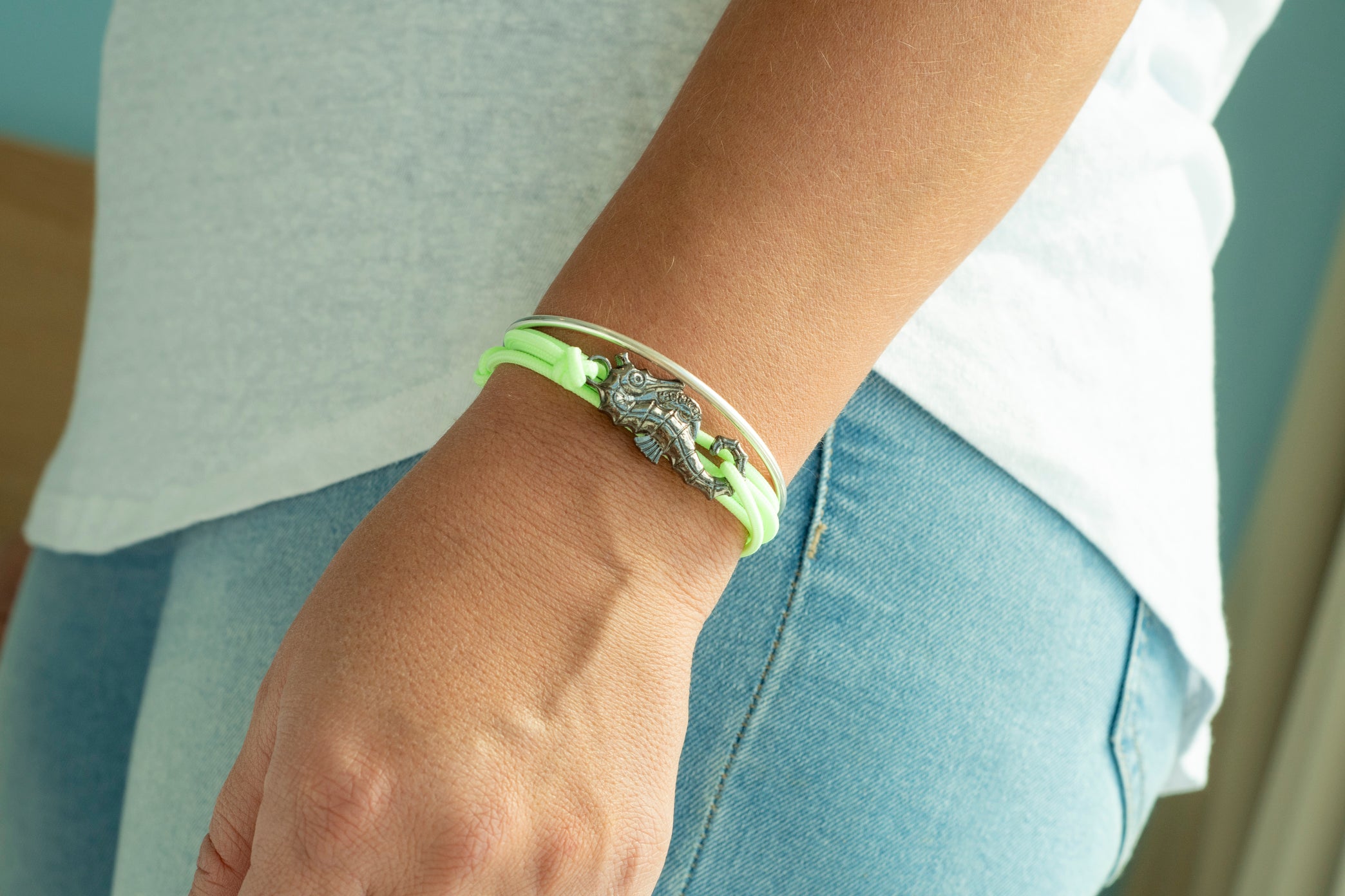 Seahorse Bracelet - Glowfish Green