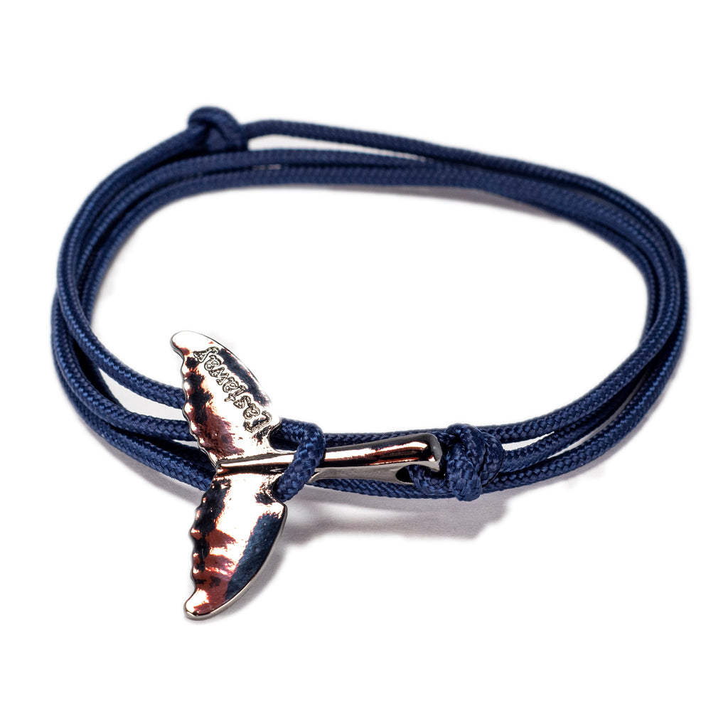 Whale Tail Bracelet - Navy